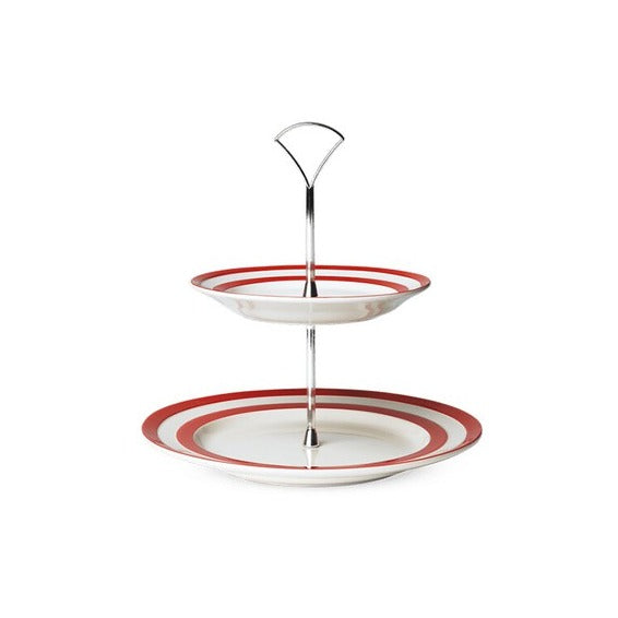 Cornishware Cornish Stripe 2 Tier Cake Stand