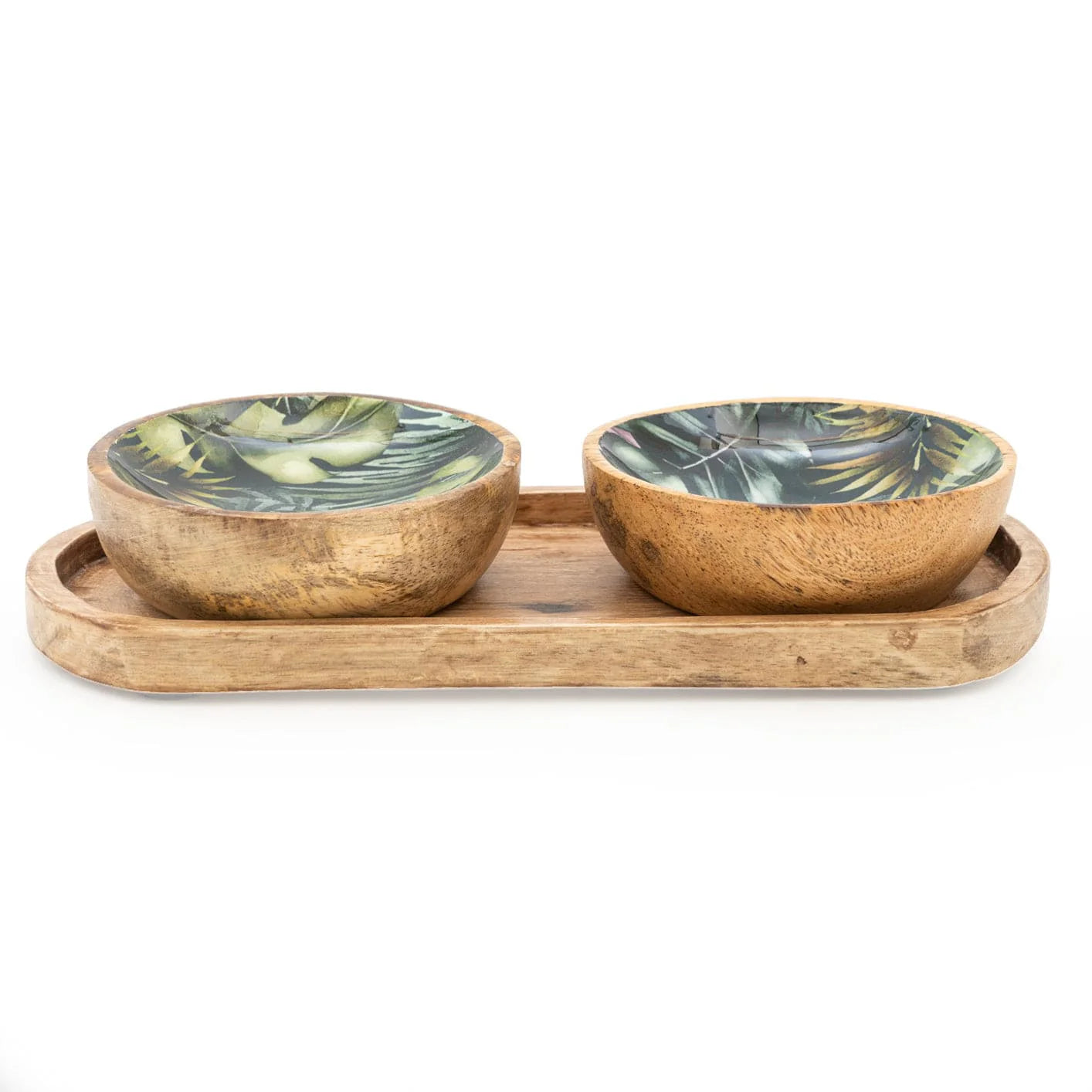 Candlelight Small Mango Wood Dipping Bowls Set of 2