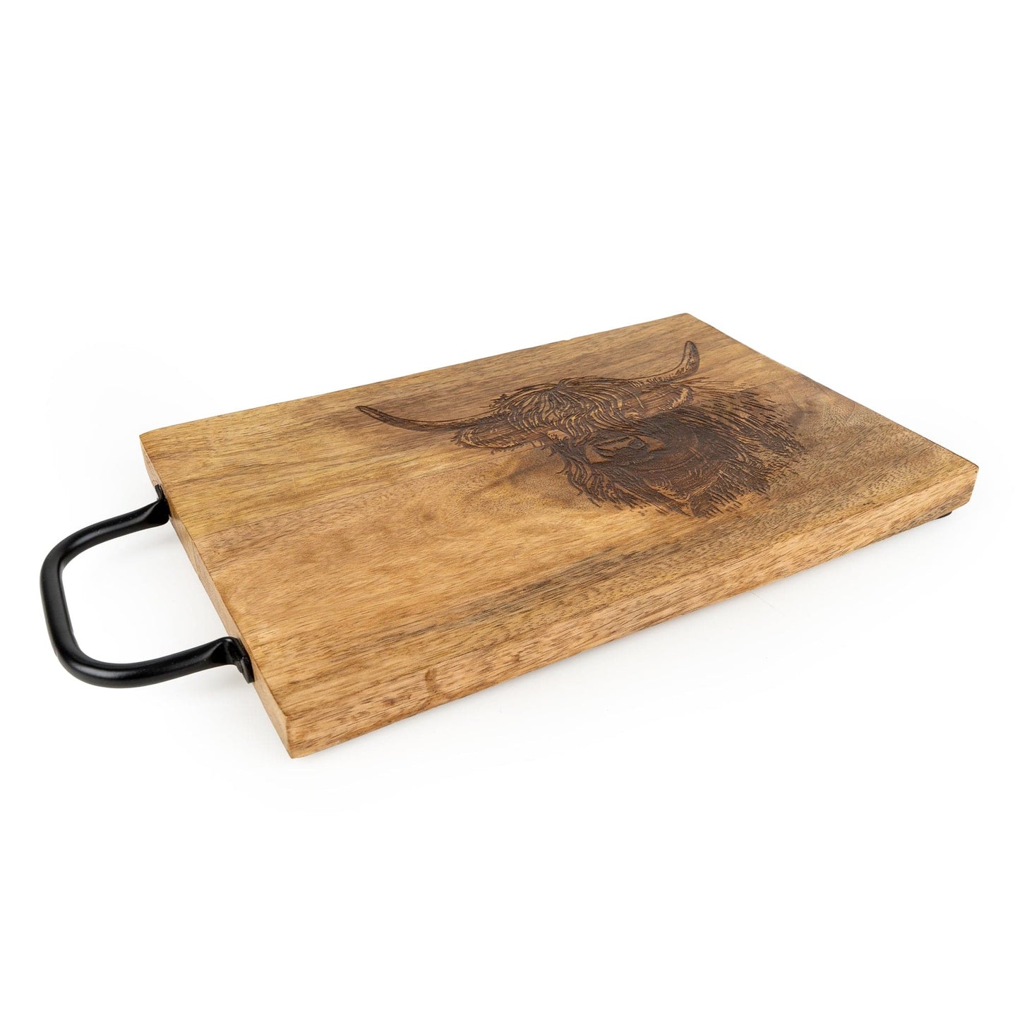 Candlelight Engraved Highland Cow Wooden Chopping Board
