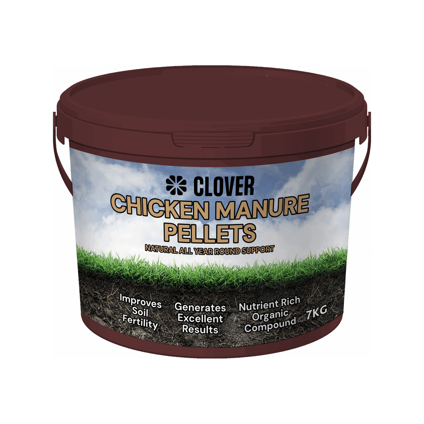 Clover Chicken Manure Pellets 7kg - Premium Organic Garden Fertiliser