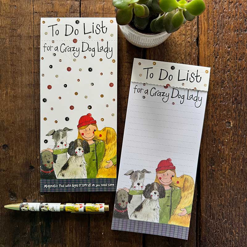 Alex Clark Crazy Dog Lady To Do List Magnetic Notepad