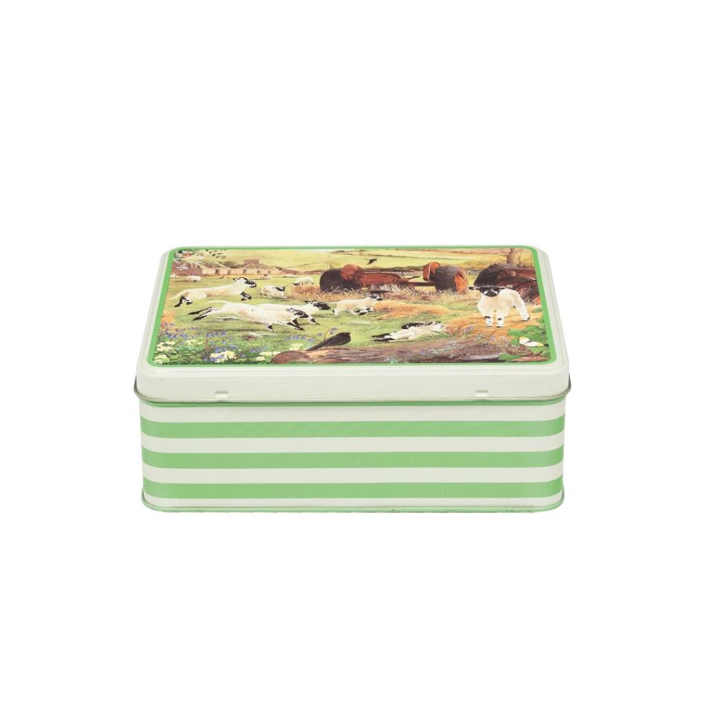 Tracy Hall Wooly Jumpers Deep Rectangular Biscuit Tin