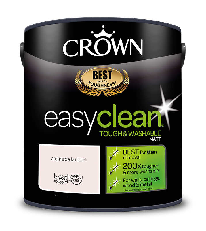 Crown Paints easyclean Matt Emulsion Paint - Pinks