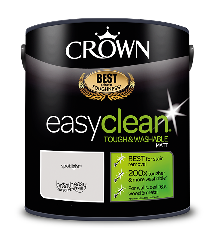 Crown Paints easyclean Matt Emulsion Paint - Greys