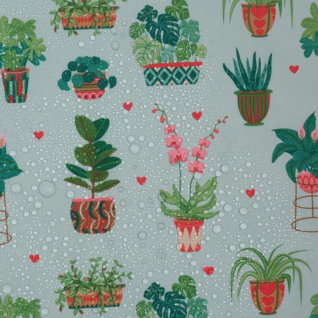 Eco Chic Lightweight Foldable Backpack Mint House Plant