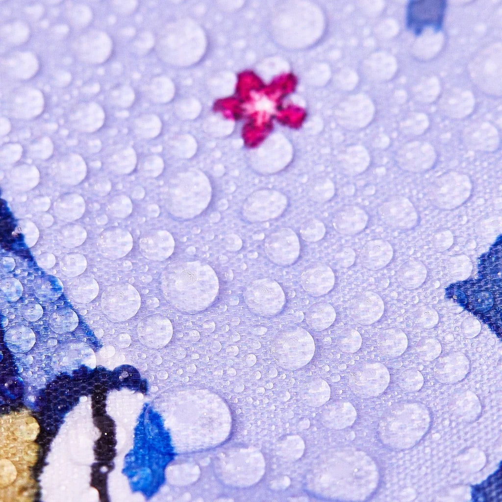 Eco Chic Lightweight Foldable Reusable Shopping Bag Blue Tits Lilac