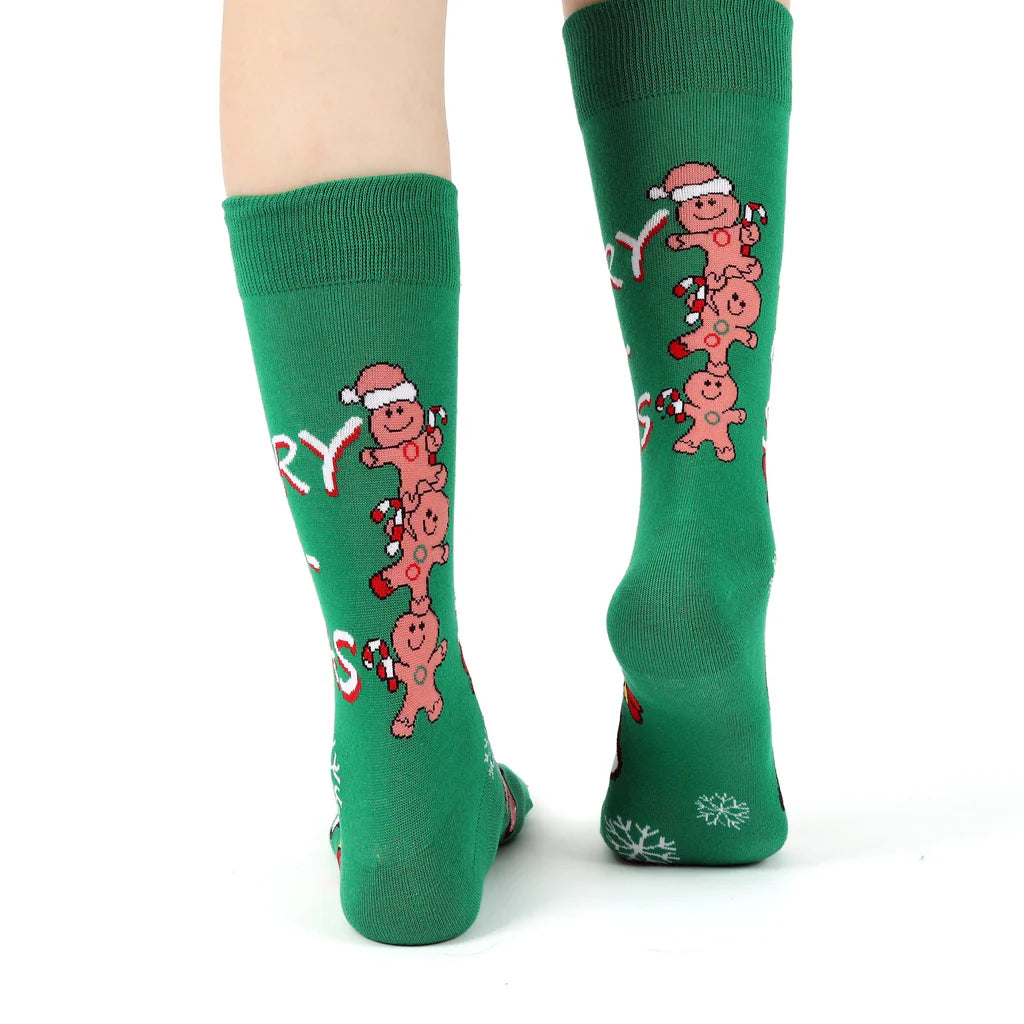 Eco Chic Eco-Friendly Gingerbread Man Bamboo Socks