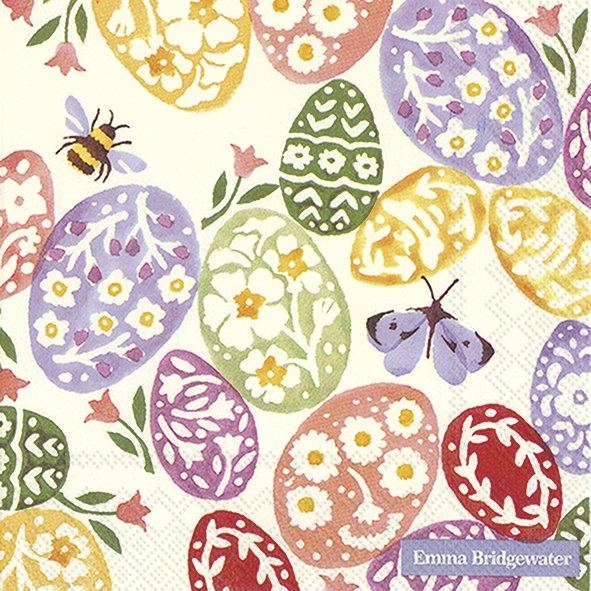 Emma Bridgewater Easter Eggs Cream Lunch Napkins