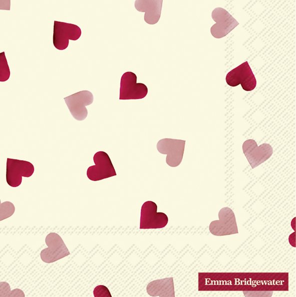 Emma Bridgewater Pink Hearts Lunch Napkins