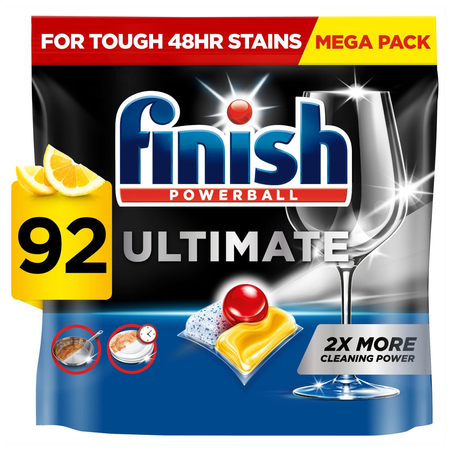 Finish Ultimate Deep Clean & Shine Lemon Dishwasher Tablets