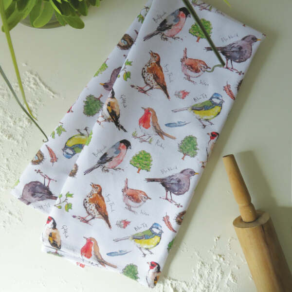 Samuel Lamont Madeleine Floyd Garden Bird Song Cotton Tea Towel