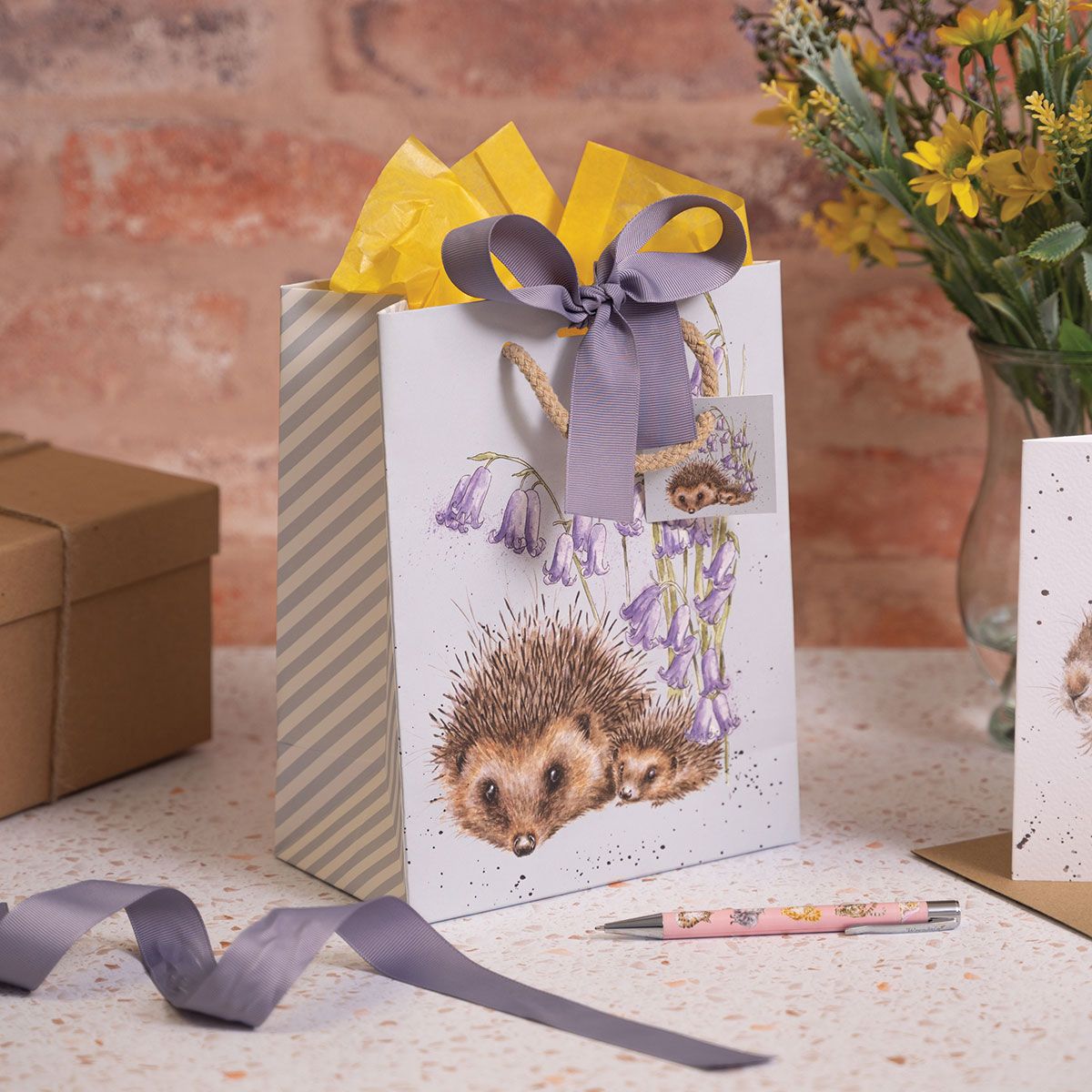 Wrendale Love & Hedgehugs Hedgehog Medium Gift Bag