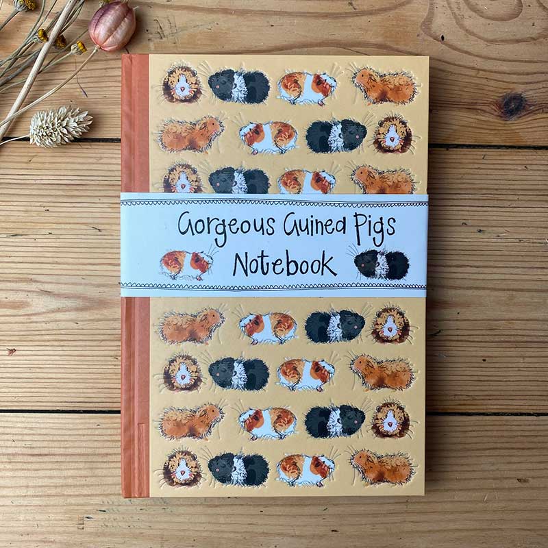 Alex Clark Gorgeous Guinea Pigs Small Hardback Journal