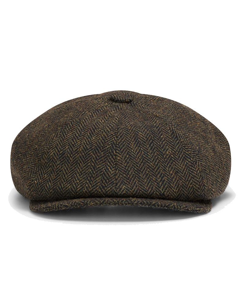 Hoggs Herringbone Tweed Baker Boy Cap