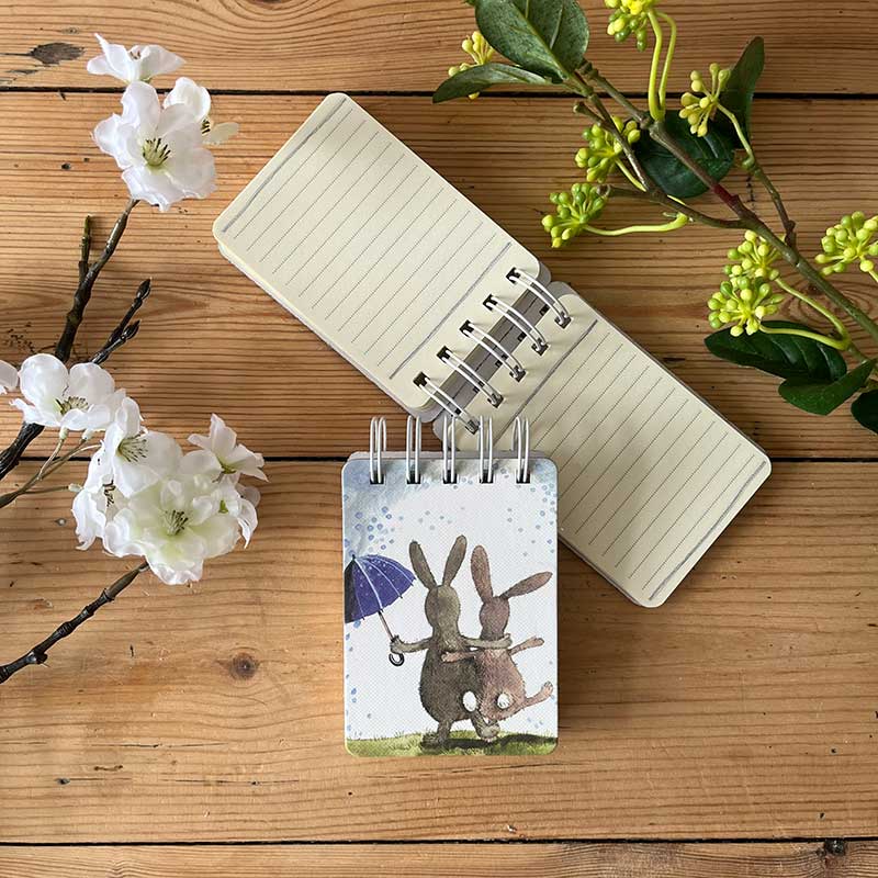 Alex Clark In The Rain Small Spiral Bound Notepad