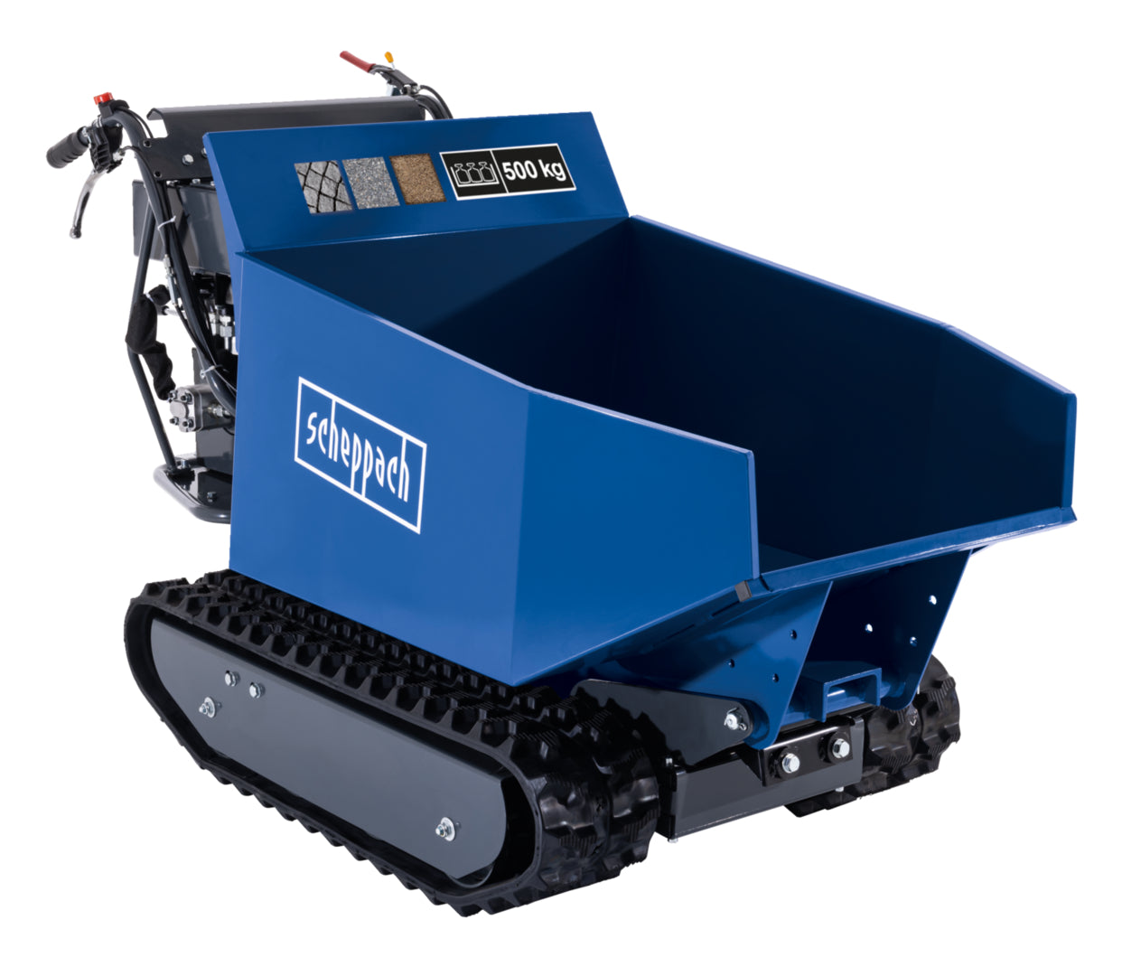 Scheppach DP5000 Petrol Tracked Dumper - Hydraulic Tip