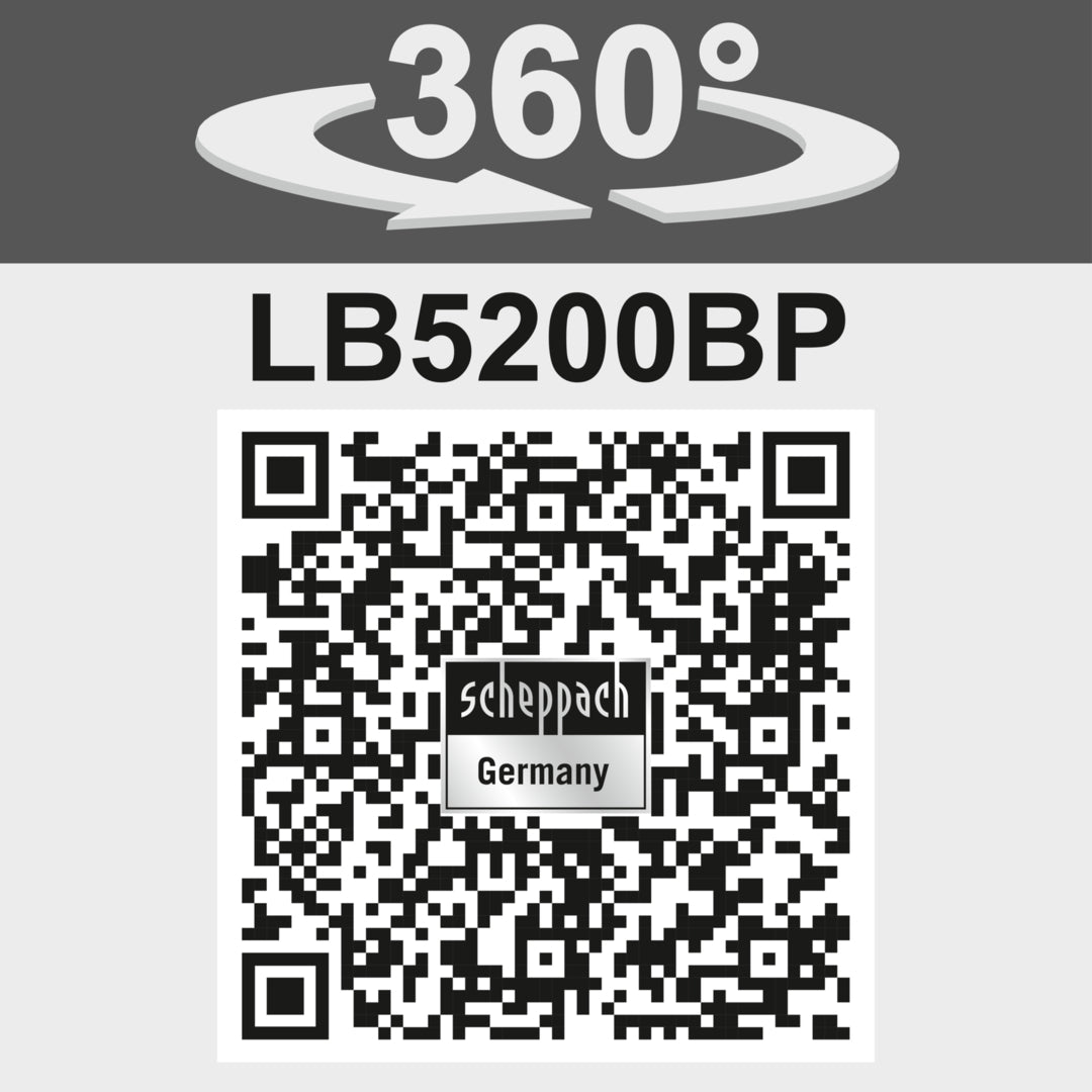 Scheppach LB5200BP Petrol Backpack Leaf Blower 295 km/h