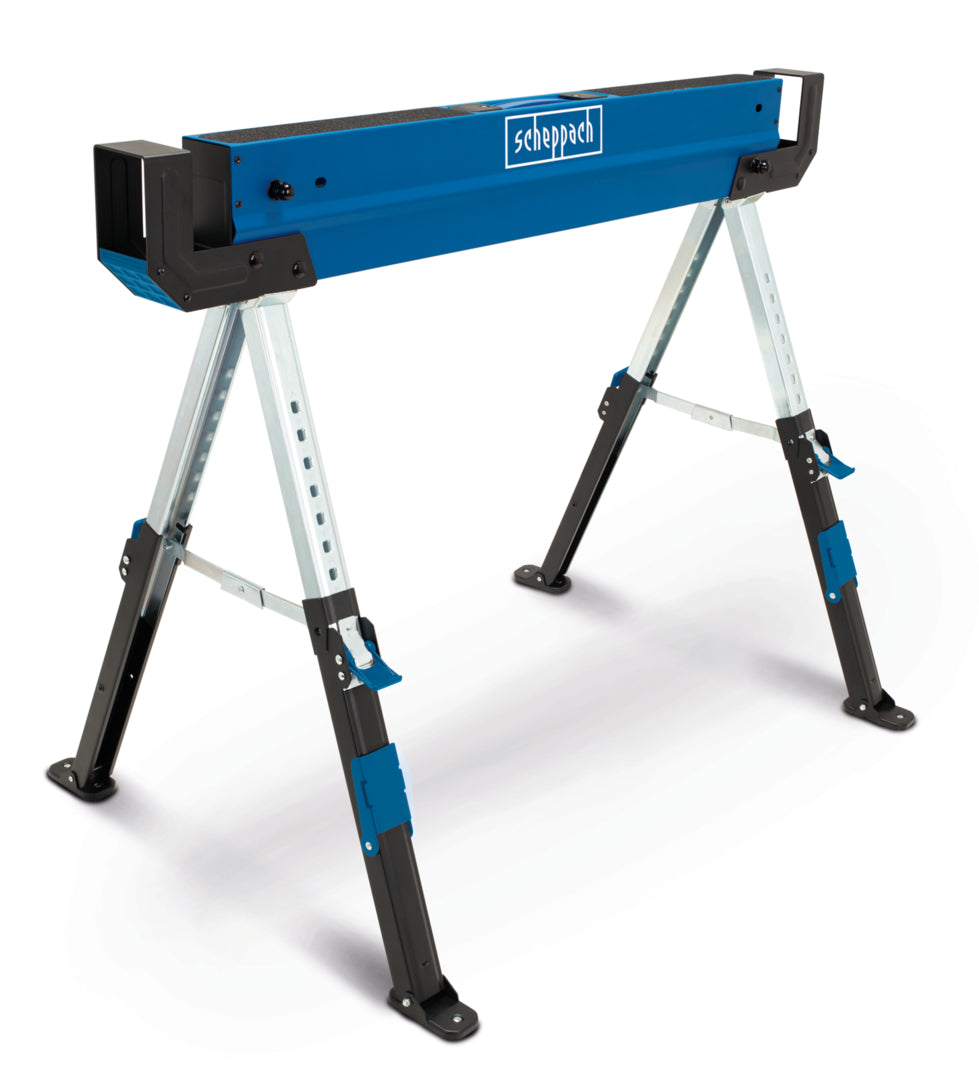 Scheppach MWB600 Adjustable Heavy Duty Steel Sawhorse Trestles 589kg