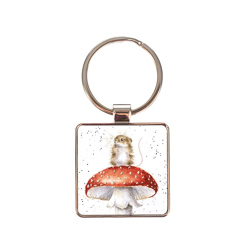 Wrendale He's A Fun-Gi Mouse Keyring