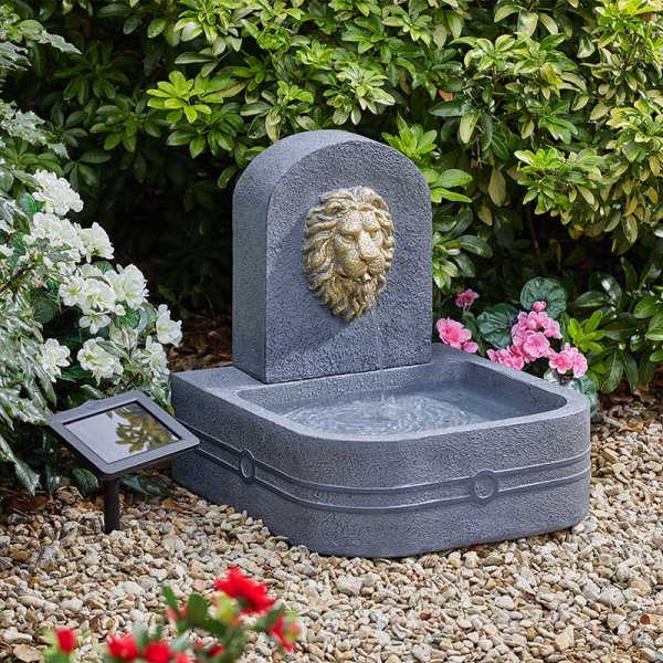Smart Solar Lions Head Fountain