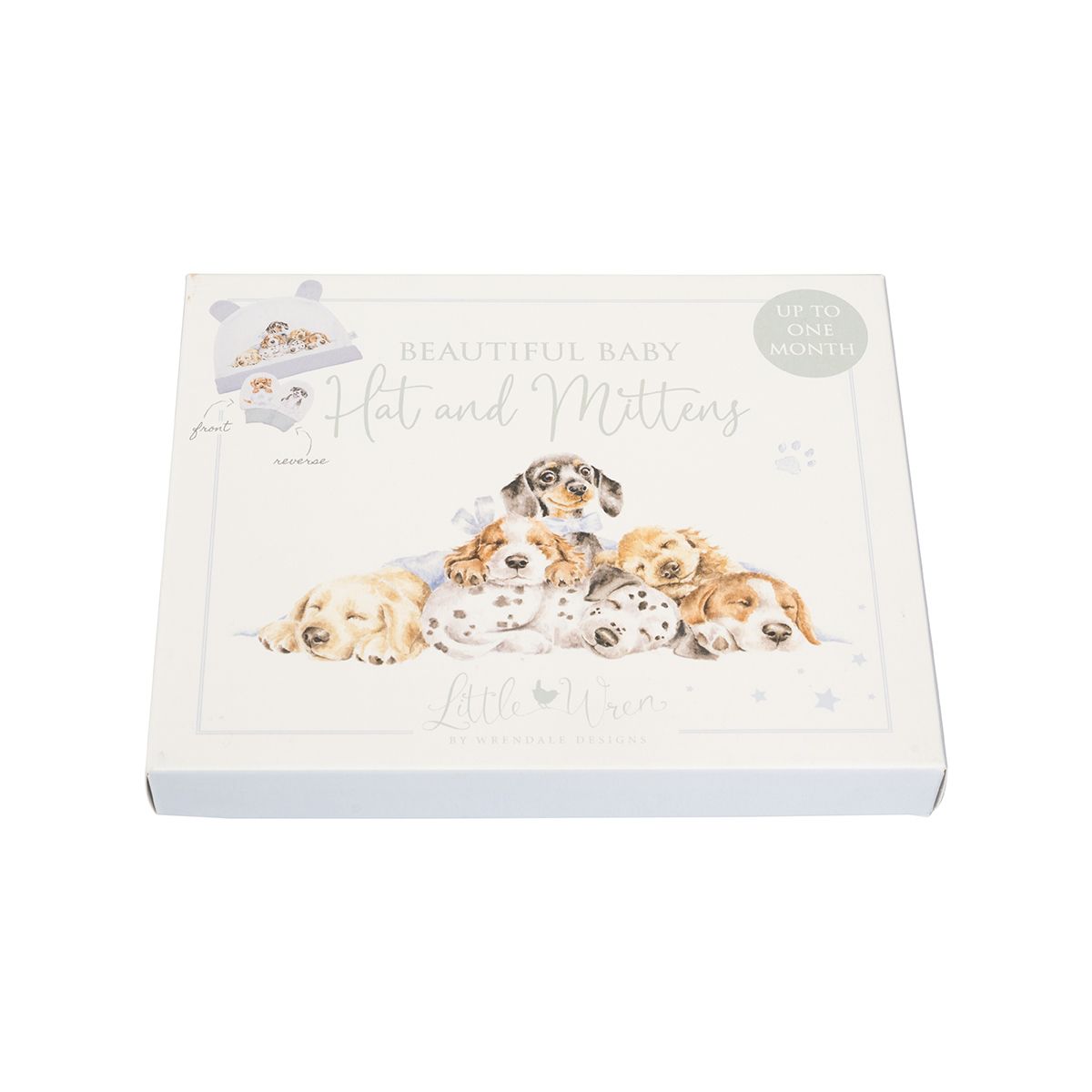 Wrendale Little Paws Dog Newborn Hat and Mitten Set