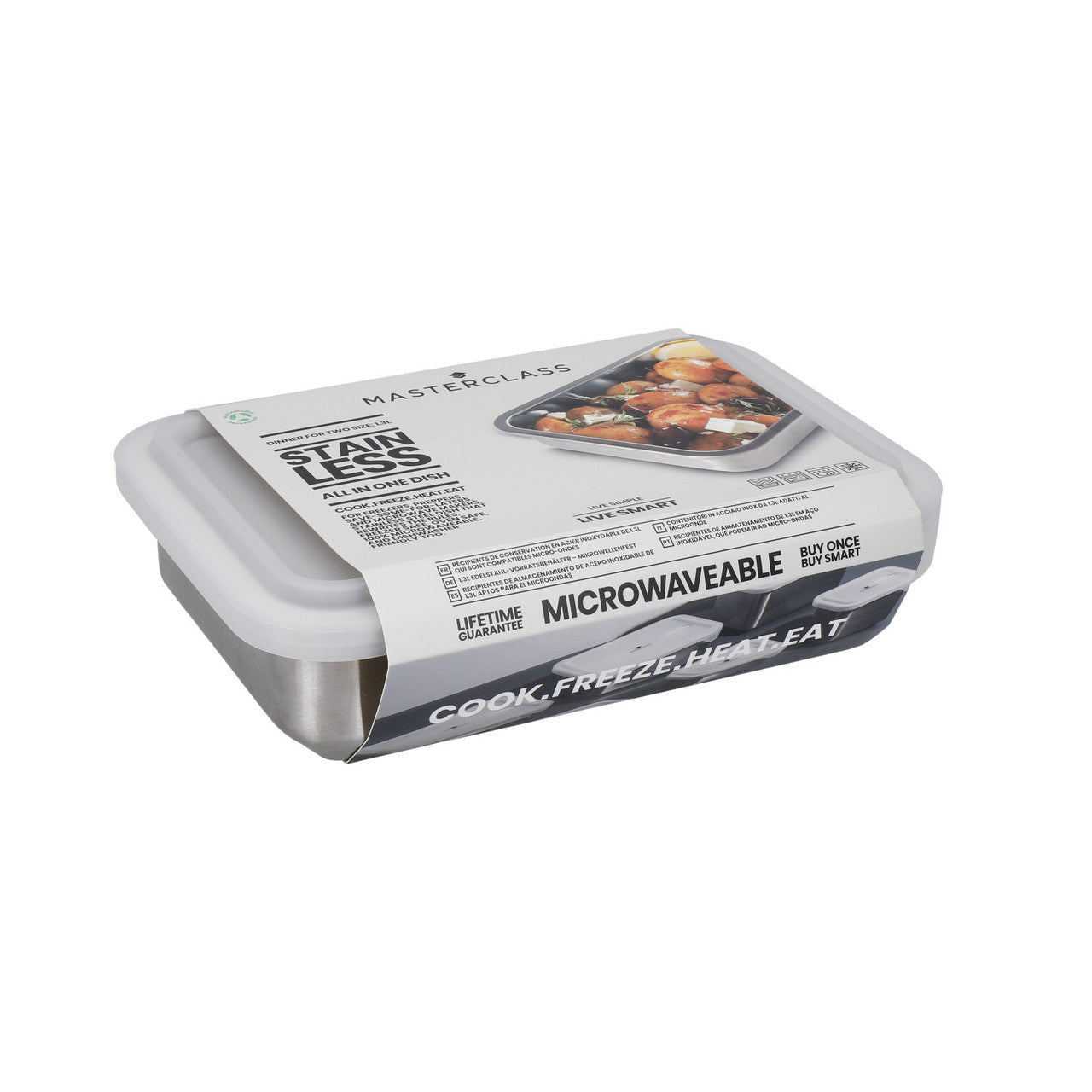 Copy of MasterClass All-in-One Dinner-For-Two Sized Stainless Steel Dish 1.3L