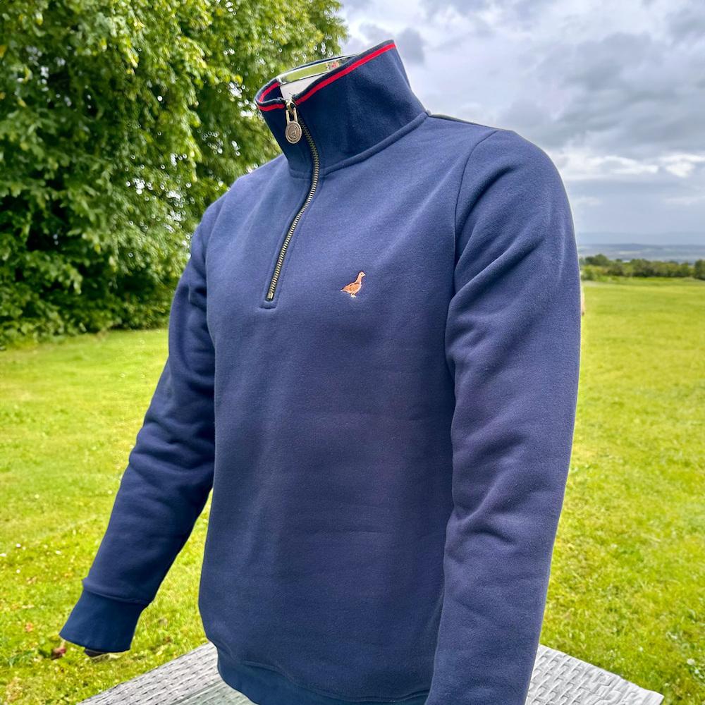 ShuttleSocks Mens Robinson 1/4 Zip Grouse Sweater