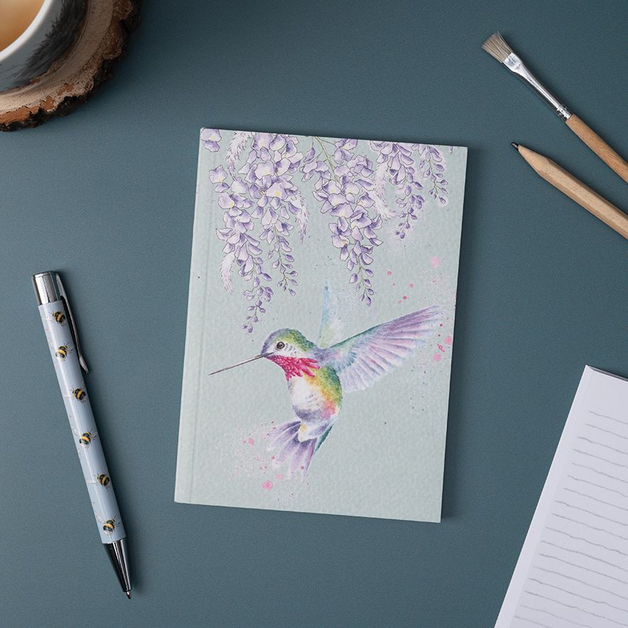 Wrendale Wisteria Wishes Hummingbird A6 Notebook