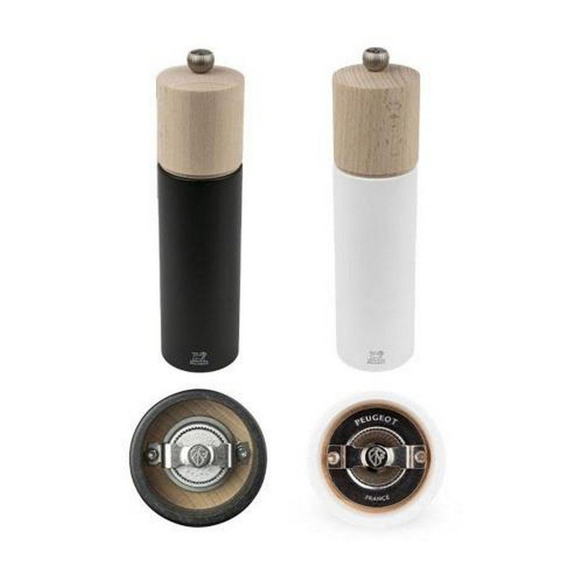 Peugeot Boreal Black and White Salt and Pepper Mill Set