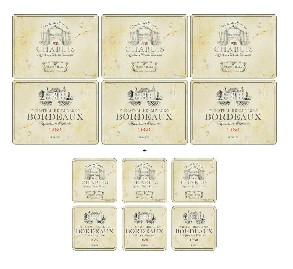 Pimpernel Parisian Placemat & Coaster Set of 6