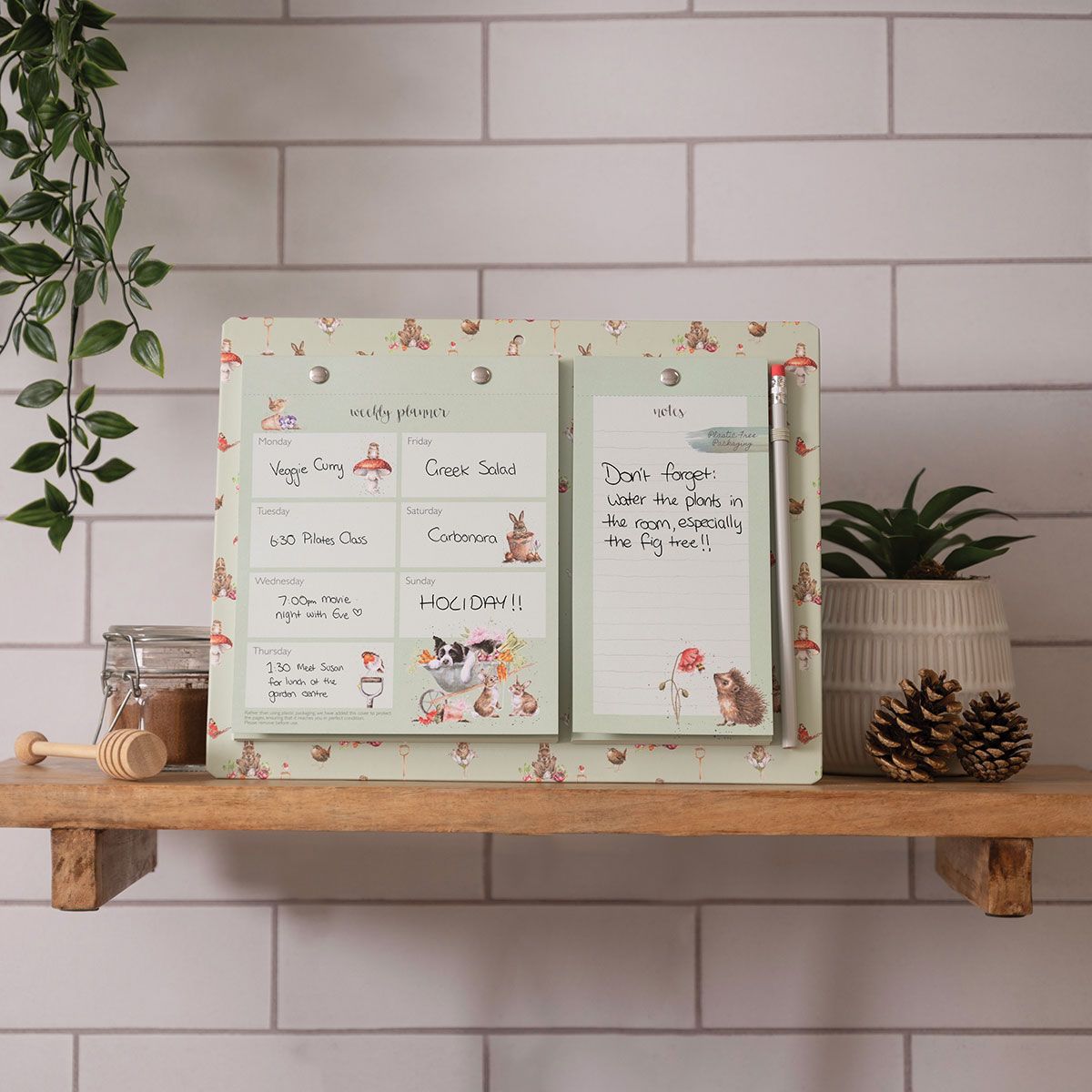 Wrendale Garden Friends Weekly & Shopping Planner
