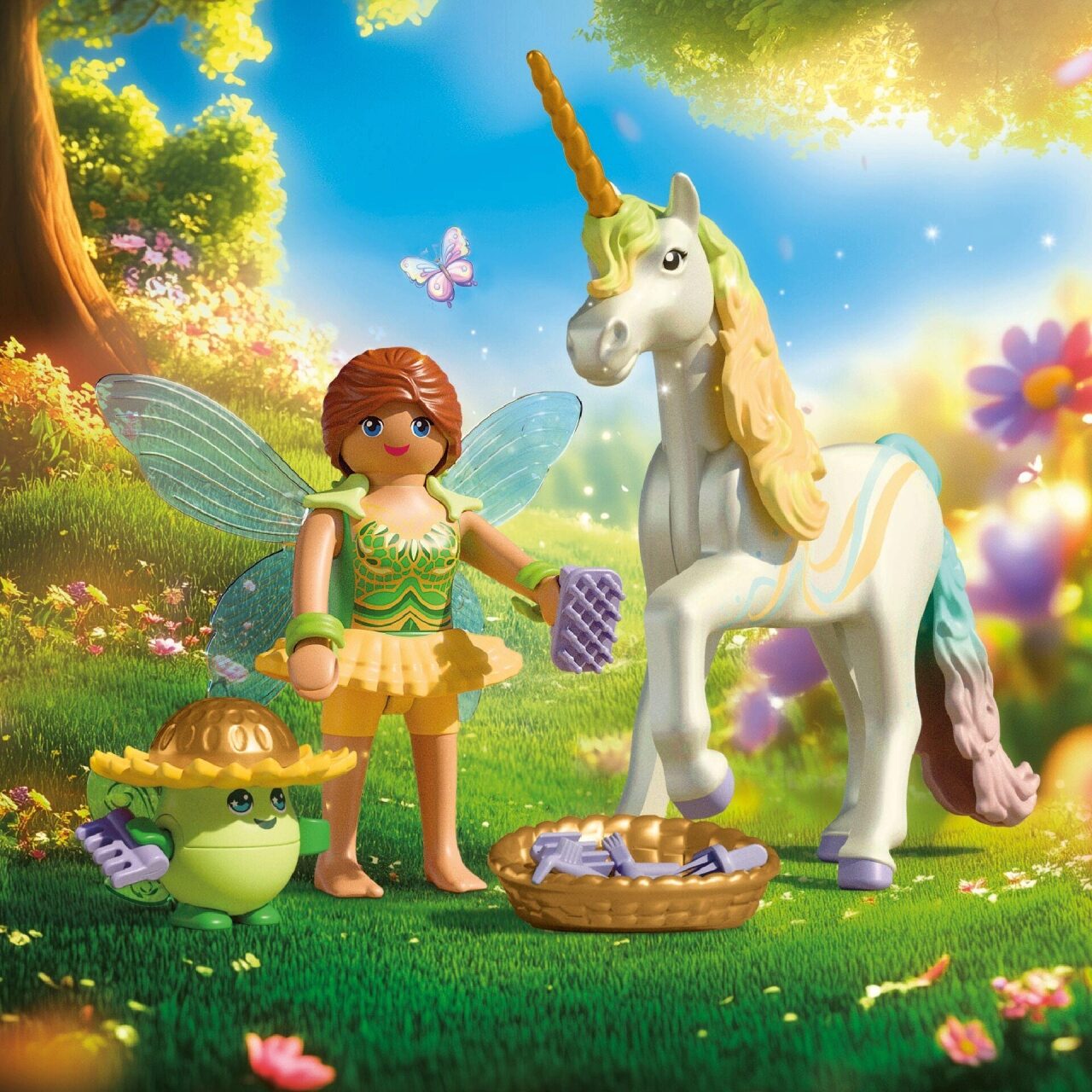 71840 Playmobil Magical Unicorns Rainbow Flower With Fairy Collectible Unicorn