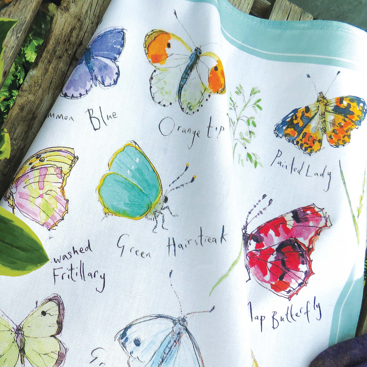 Samuel Lamont Madeleine Floyd Meadow Butterflies Cotton Tea Towel