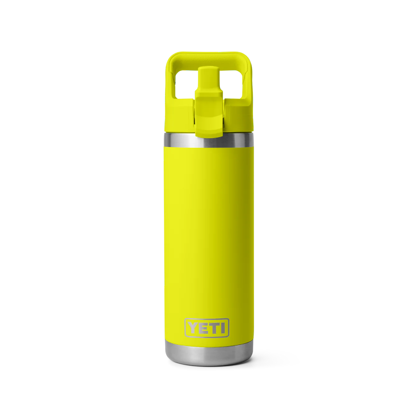 YETI Rambler 18 oz (532ml) Bottle with Colour-Matched Straw Cap - Firefly Yellow (Limited Edition)