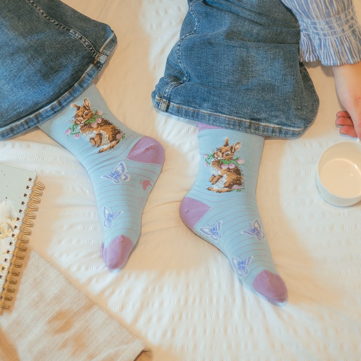 Wrendale Head Clover Heels Rabbit Socks