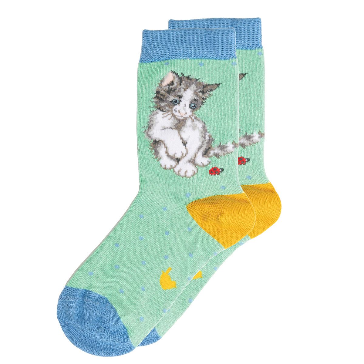 Wrendale Ladybird Cat Socks