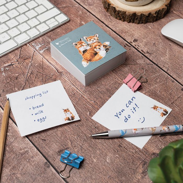 Wrendale Snug as a Cub Fox Sticky Notes