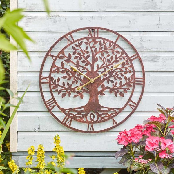 Smart Solar Tree of Life Wall Clock 24"