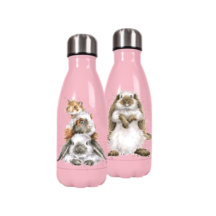 Wrendale Piggy in the Middle Rabbit & Guinea Pig Small Water Bottle