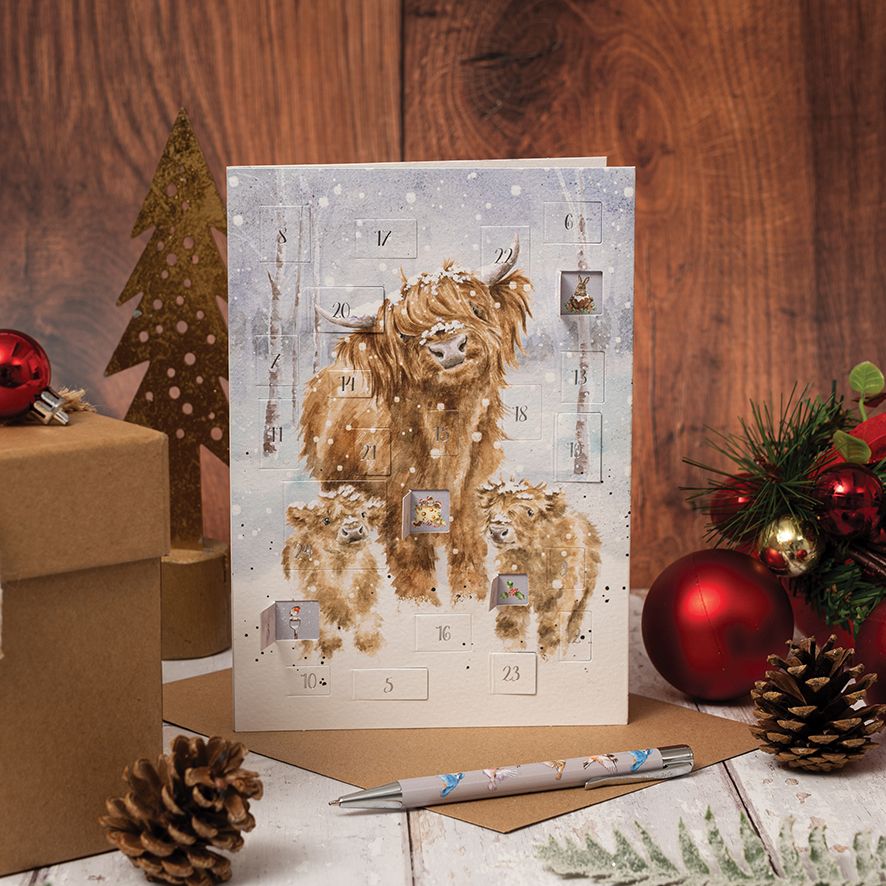 Wrendale A Highland Christmas Advent Calendar Card
