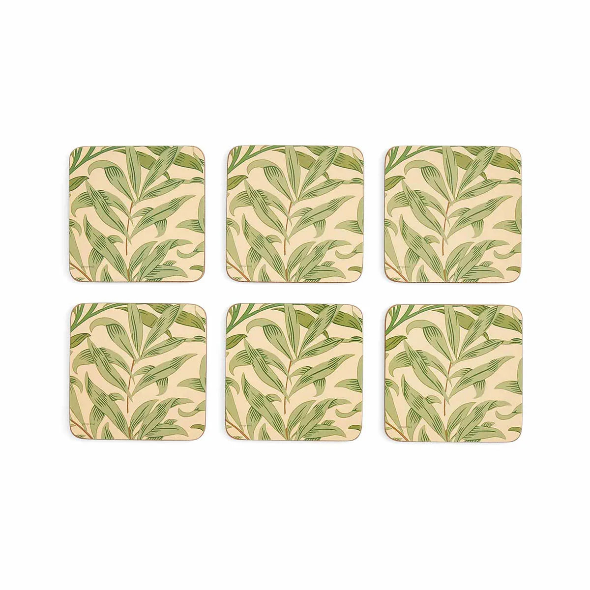 Pimpernel Morris & Co Willow Bough Set of 6 Green Coasters