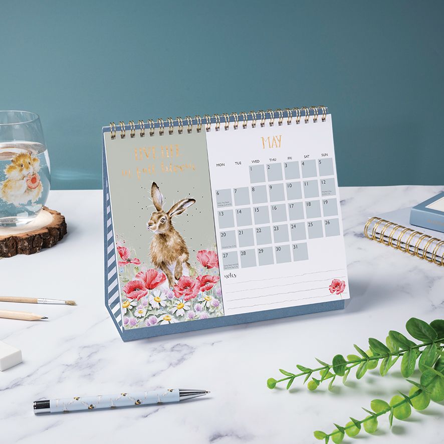 Wrendale 2024 Fox Snug as a Cub Desk Calendar
