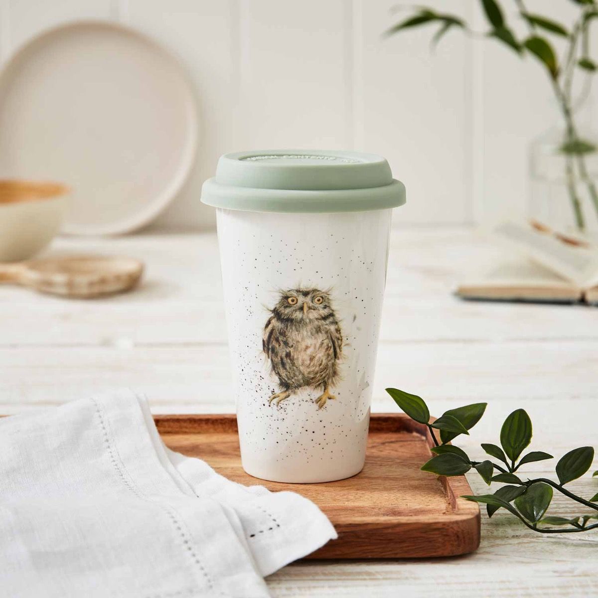 Wrendale 'What a Hoot' Owl Travel Mug