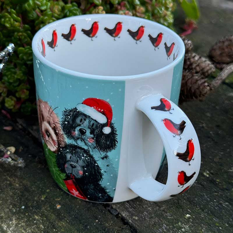 Alex Clark Festive Dogs Christmas Mug