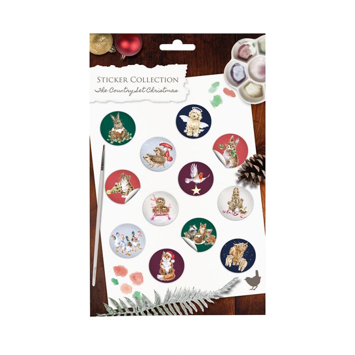 Wrendale The Country Set Christmas Country Animal Stickers