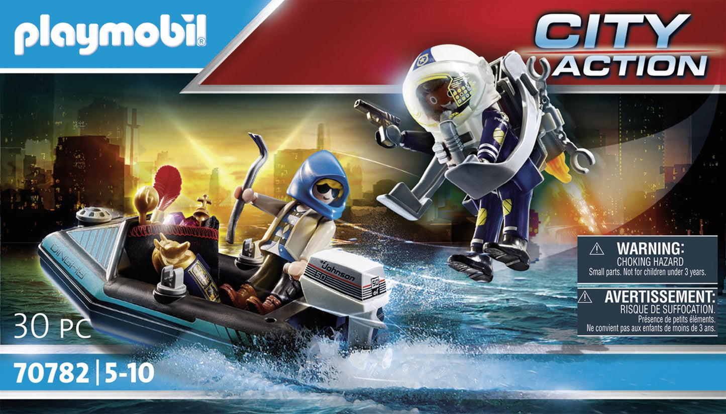 Playmobil City Action Police Jet Pack with Boat 70782