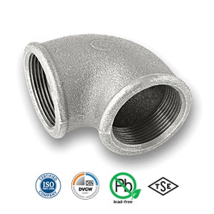 1 1/4" Galvanised FxF 90 Elbow Tube/Pipe Fitting EN10242