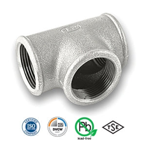 1/4" Galvanised Equal Tee Tube/Pipe Fitting EN10242