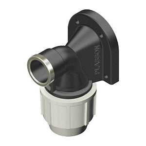 Plasson Elbow Wallplate Plastic 25mm X 3/4"
