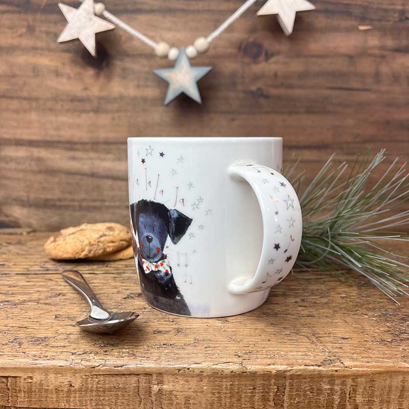 Alex Clark Christmas Singers Dogs Mug